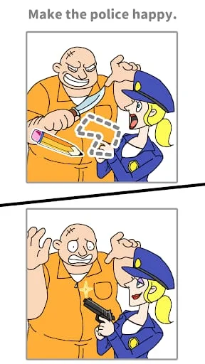 Draw Happy Police - Draw Games Screenshot 1