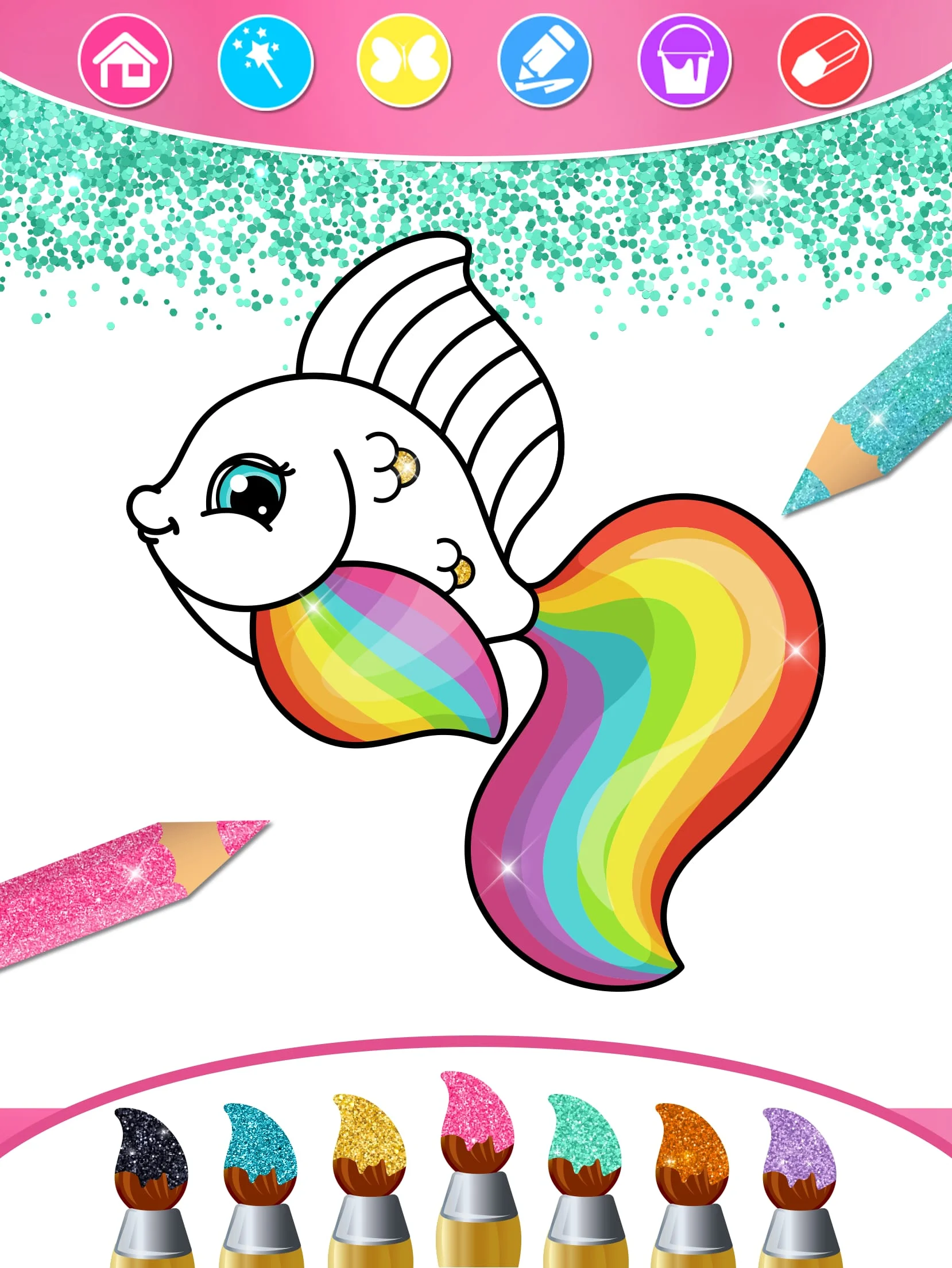 Princess Coloring Book & Games Screenshot 1