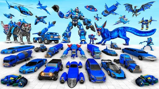 Police Tiger Robot Car Game 3d Screenshot 2