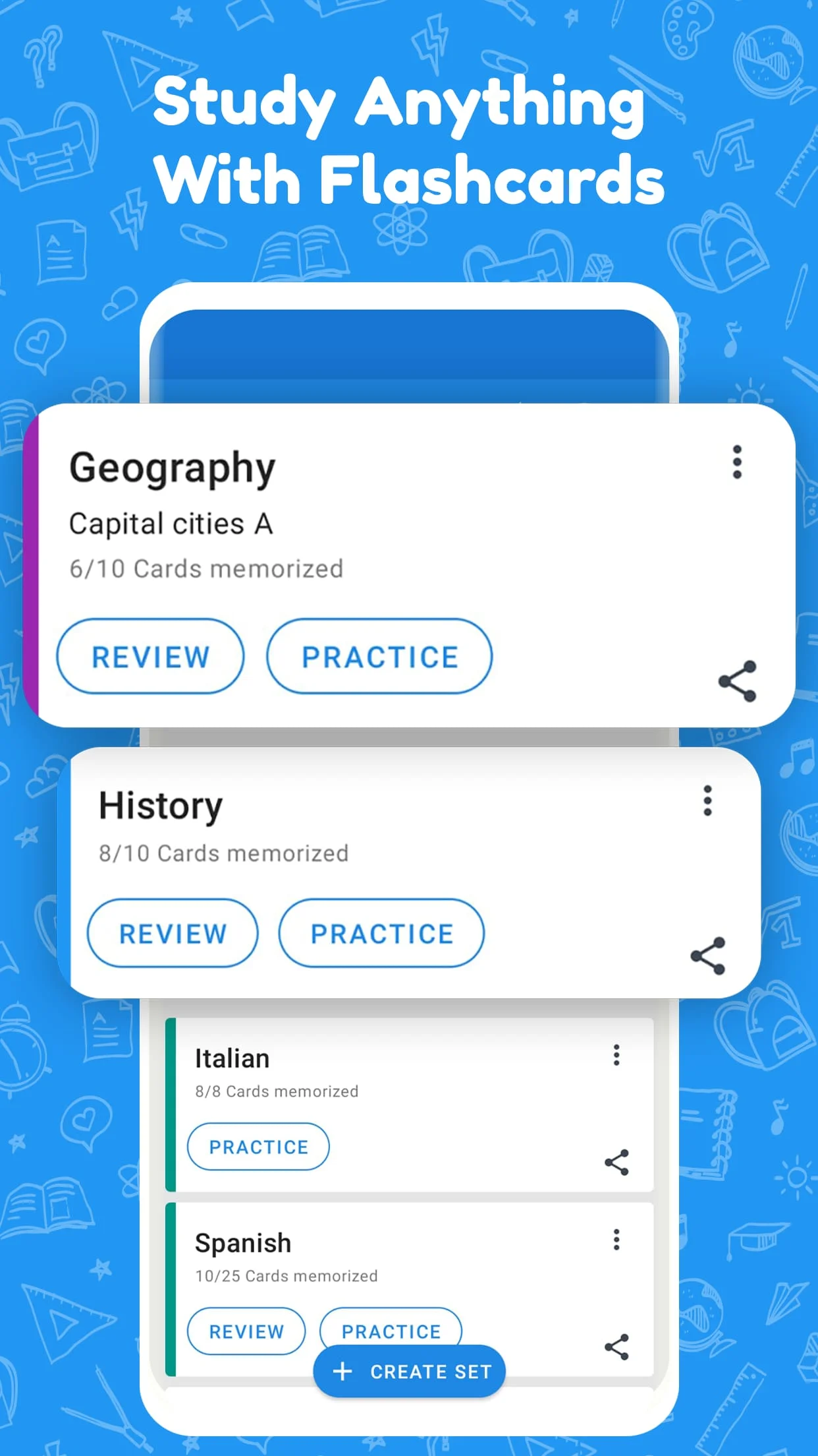 Flashcards World Screenshot 1