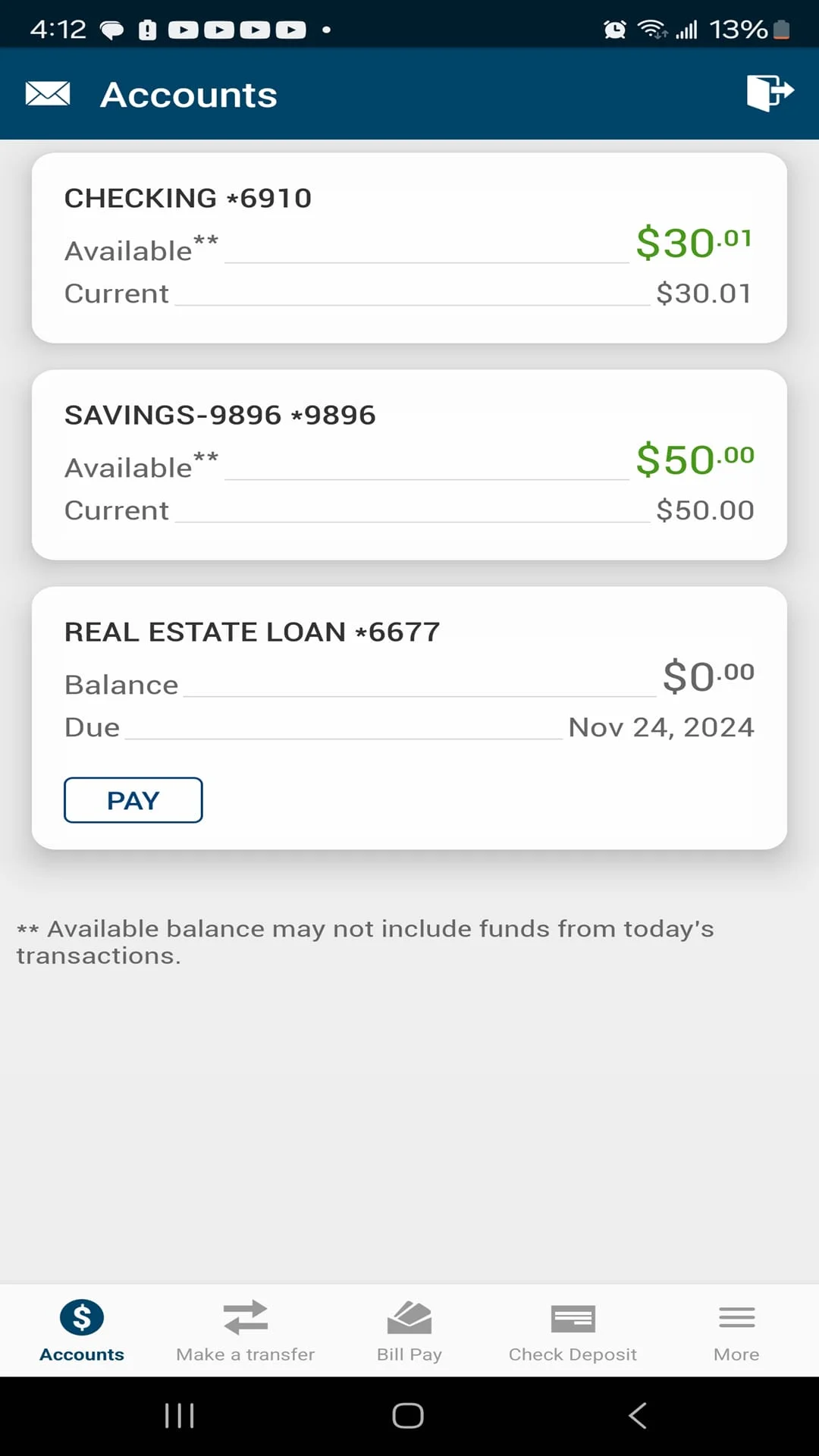 Provident Bank Screenshot 1