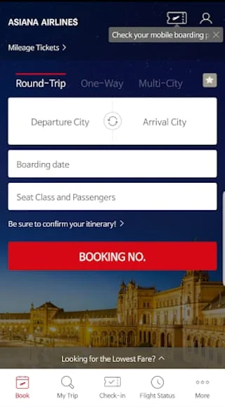Asiana Airlines Screenshot 1