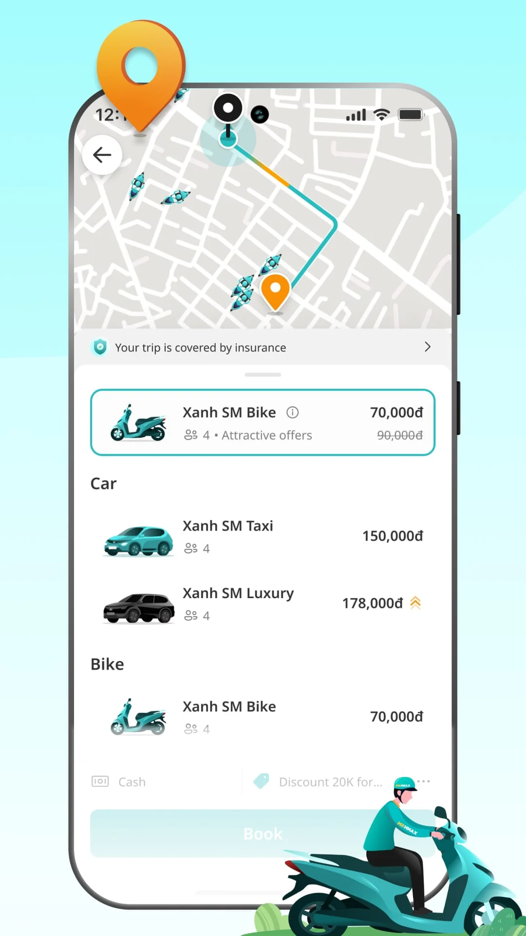 Xanh SM: Book EV rides Screenshot 3