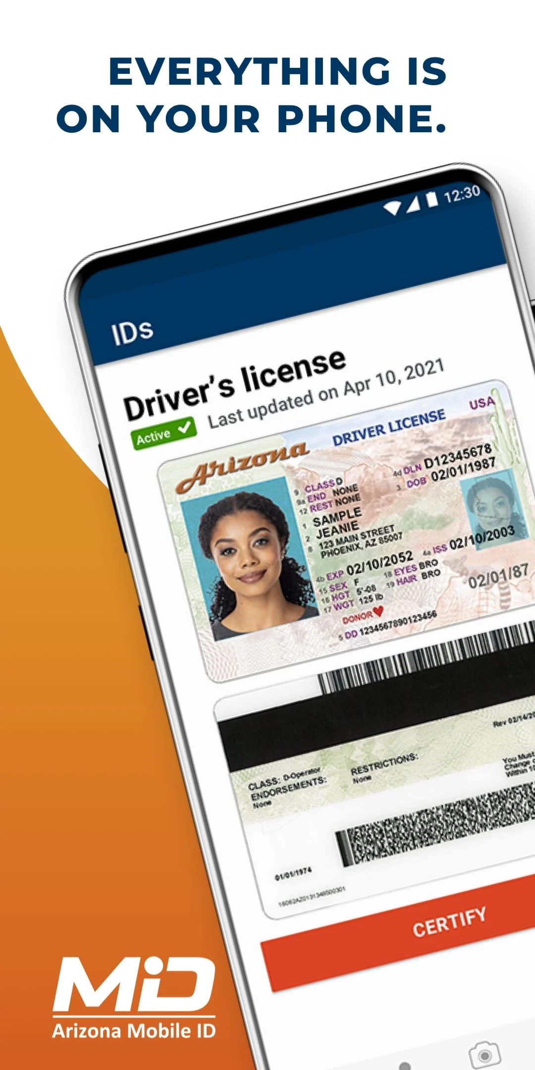 Arizona Mobile ID Screenshot 1