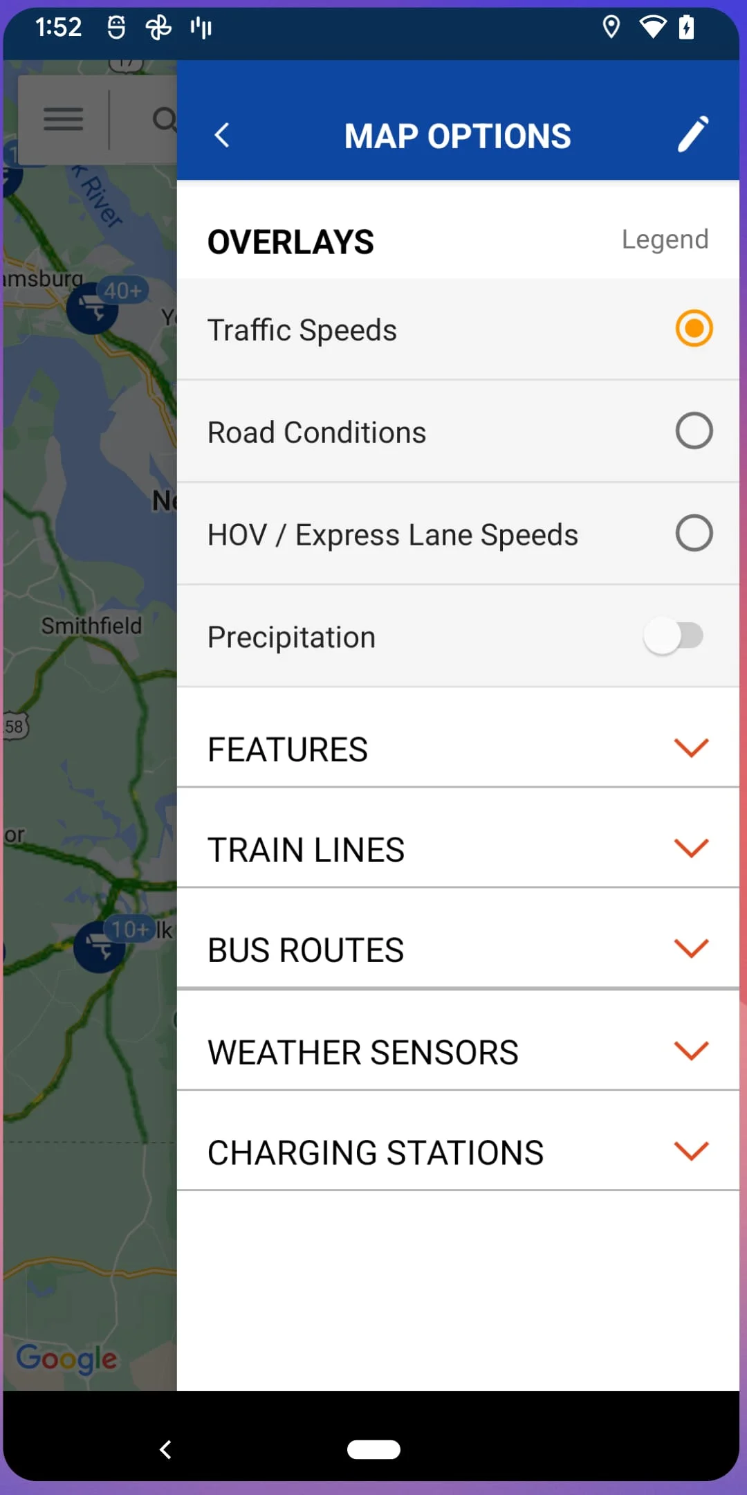 VDOT 511 Virginia Traffic Screenshot 4