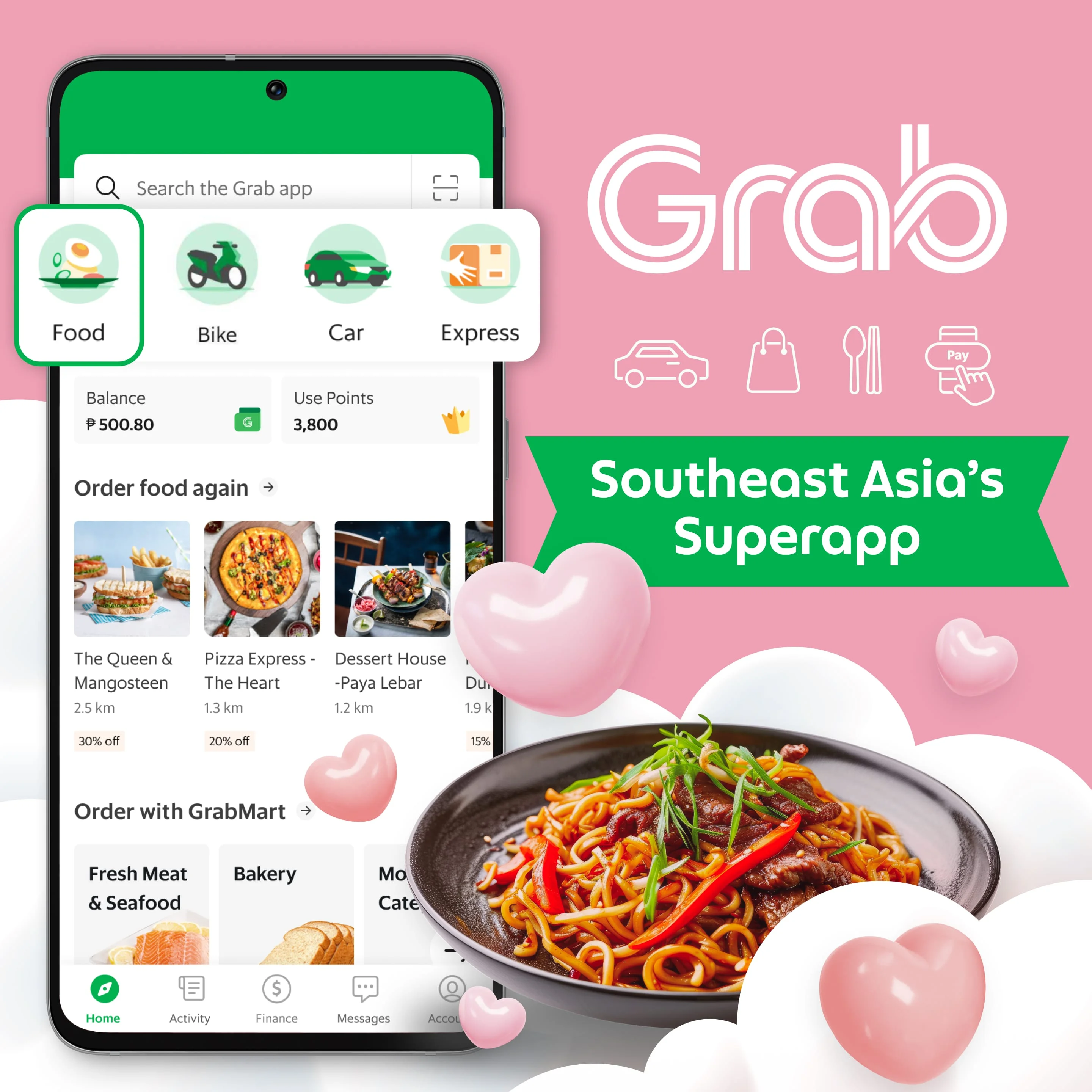 Grab - Taxi & Food Delivery Screenshot 1