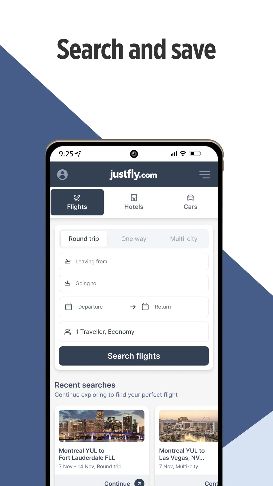 justfly.com: Flights & Travel Screenshot 3