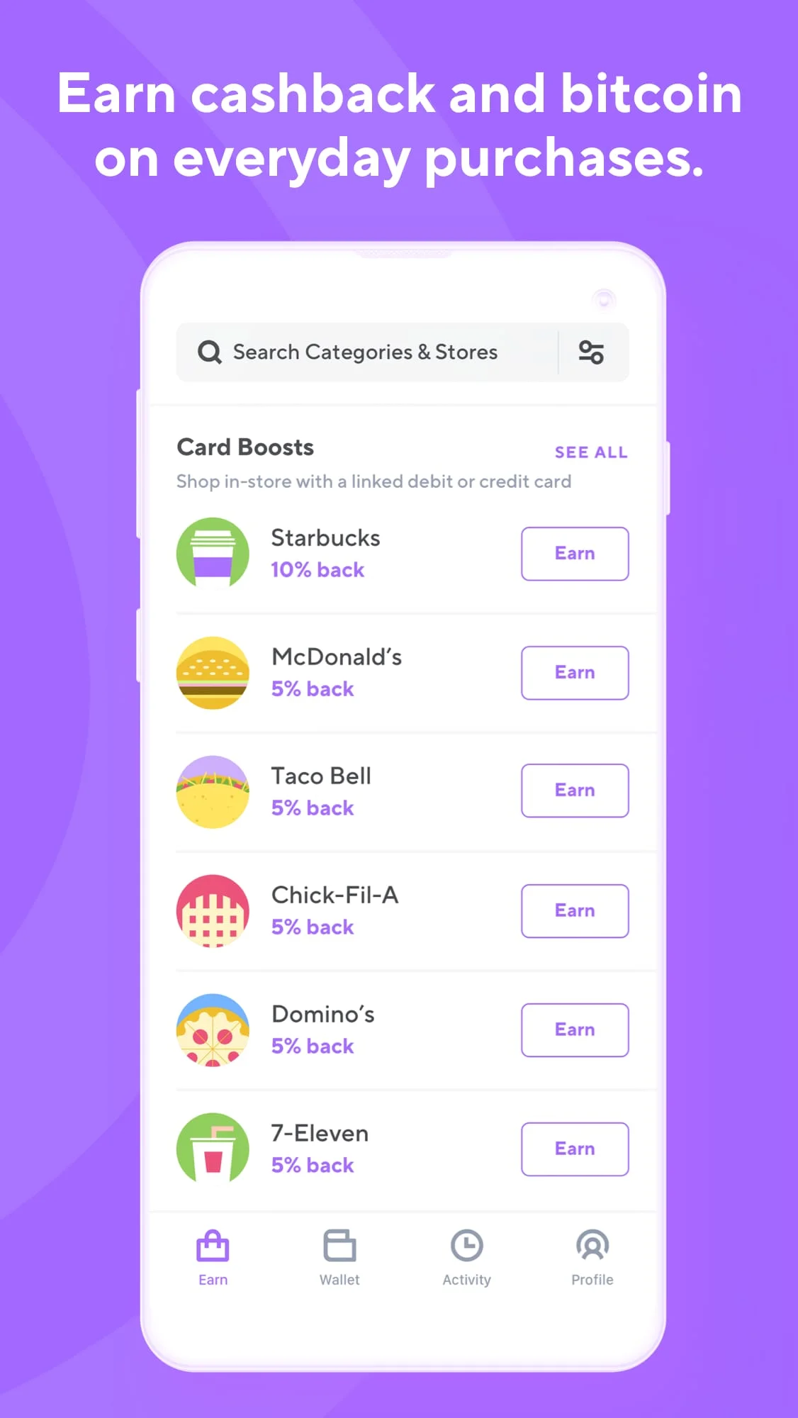Lolli: Earn Cashback & Bitcoin Screenshot 2