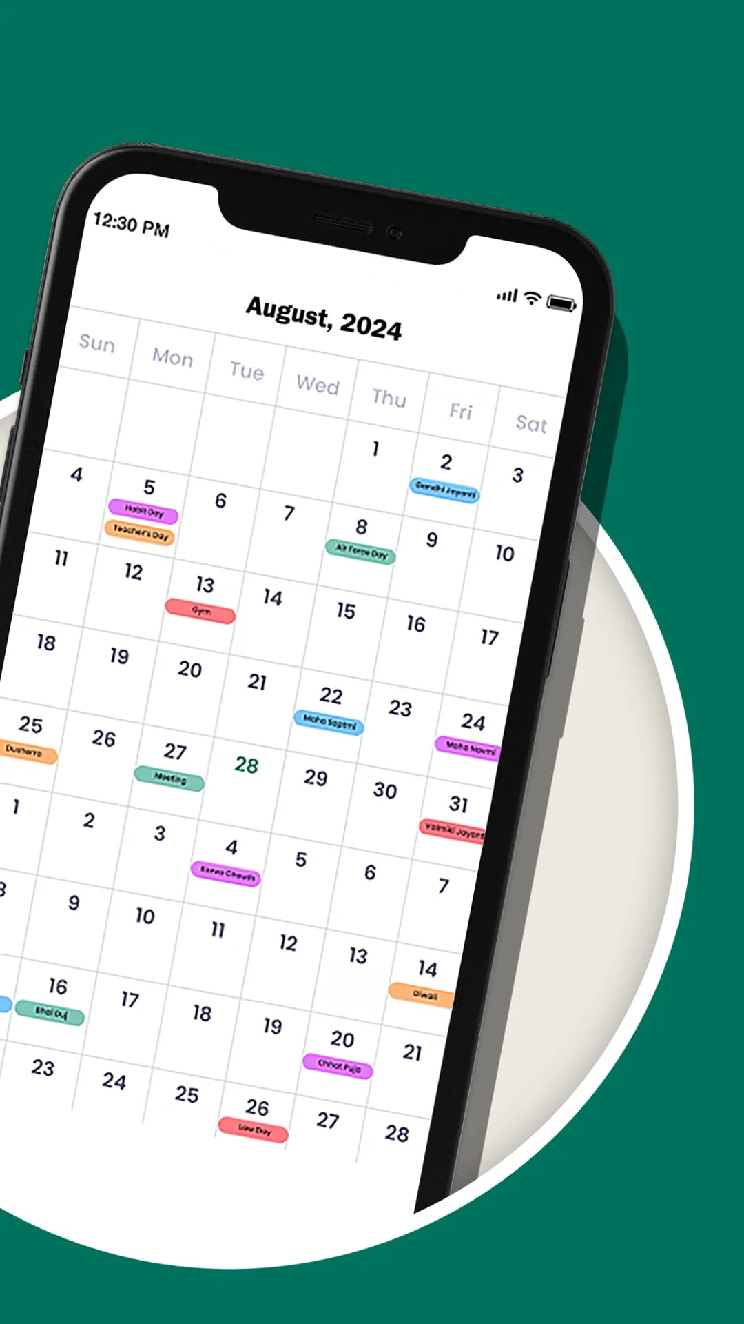 Calendar Screenshot 2