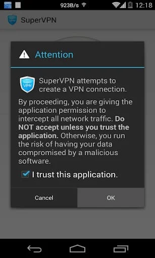 SuperVPN Pro Screenshot 1
