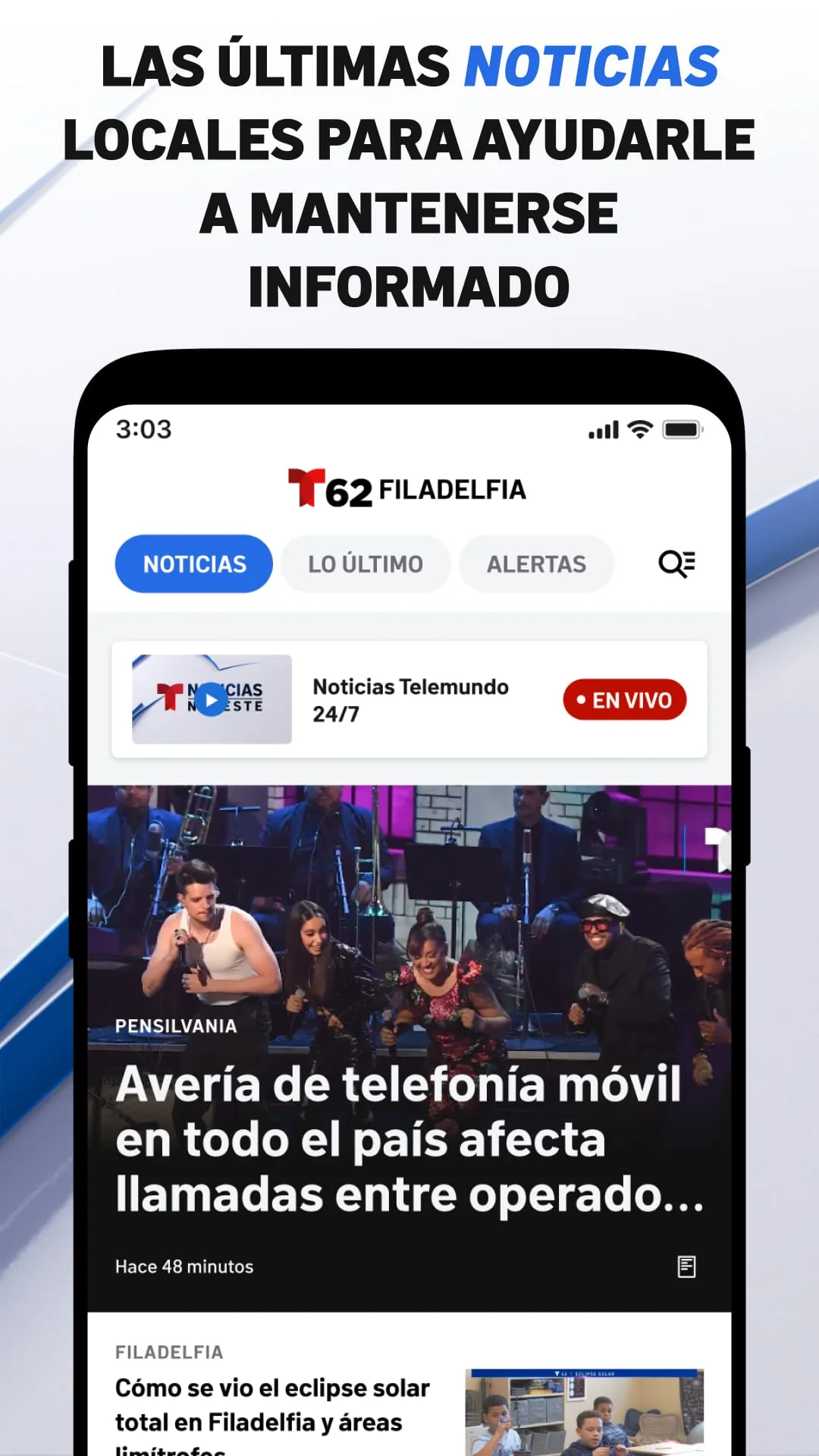 Telemundo 62: Filadelfia Screenshot 1