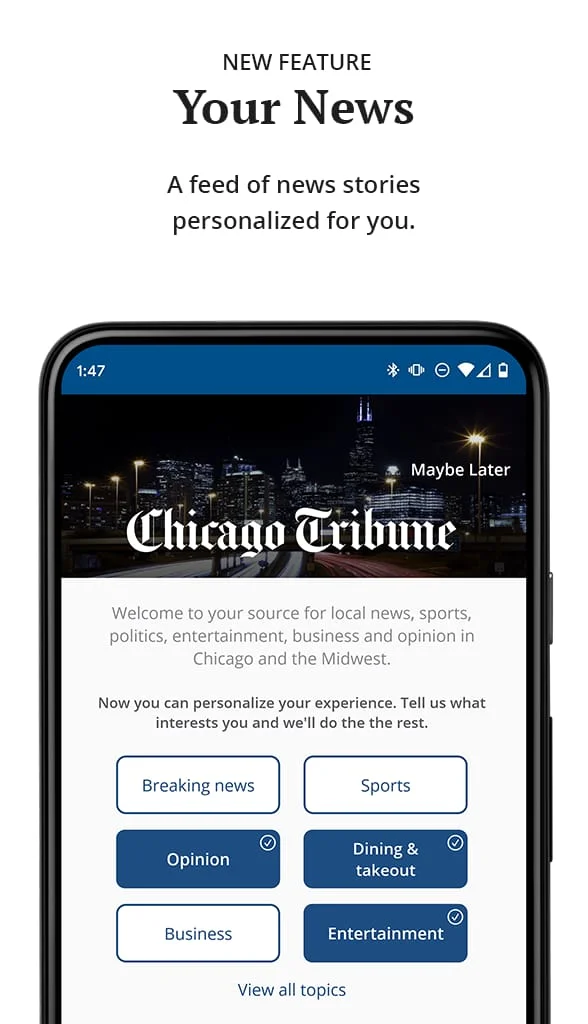 Chicago Tribune Screenshot 1