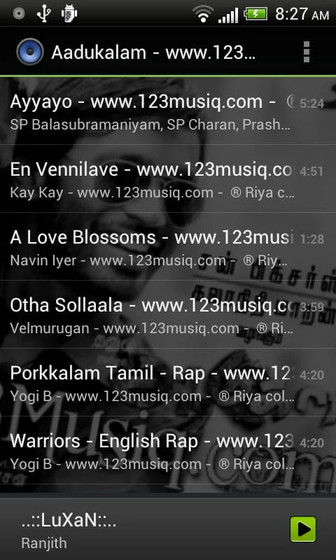 Default Music Player Screenshot 3