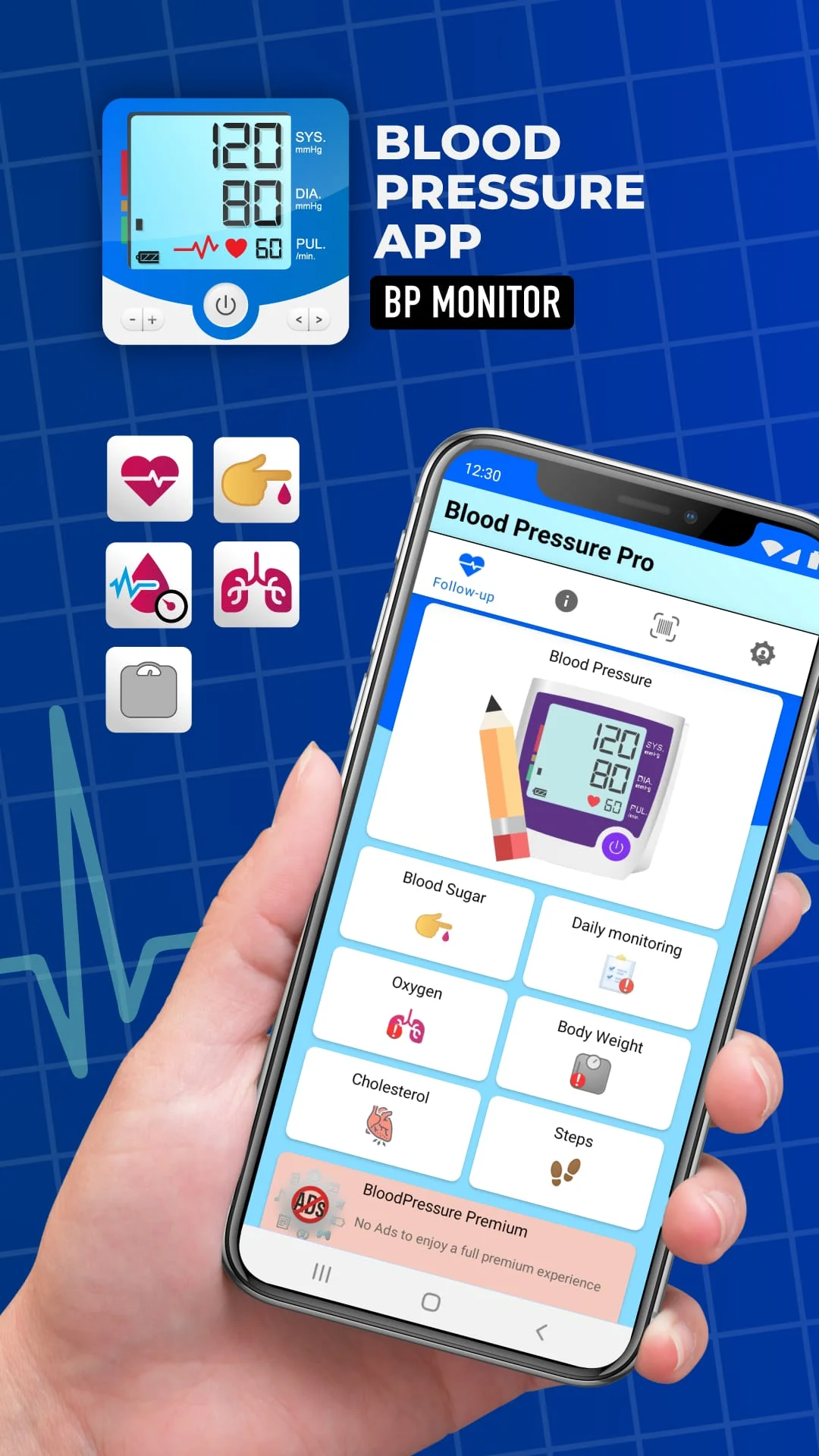 Blood Pressure App: Bp Monitor Screenshot 1