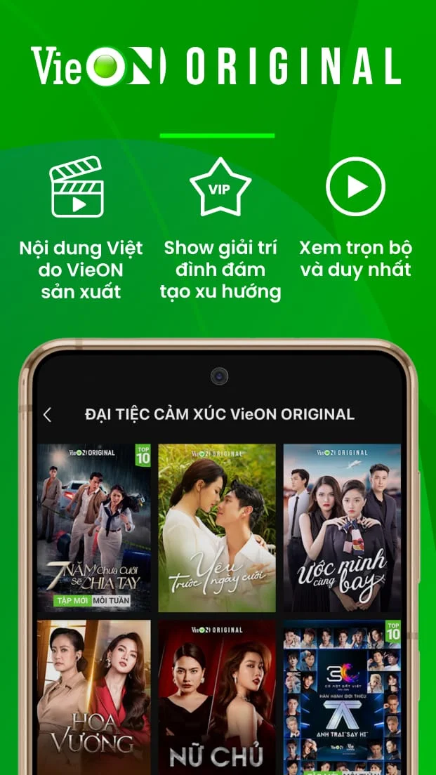 VieON - Movie, Sport, Show, TV Screenshot 1