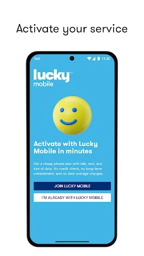 Lucky Mobile My Account Screenshot 1