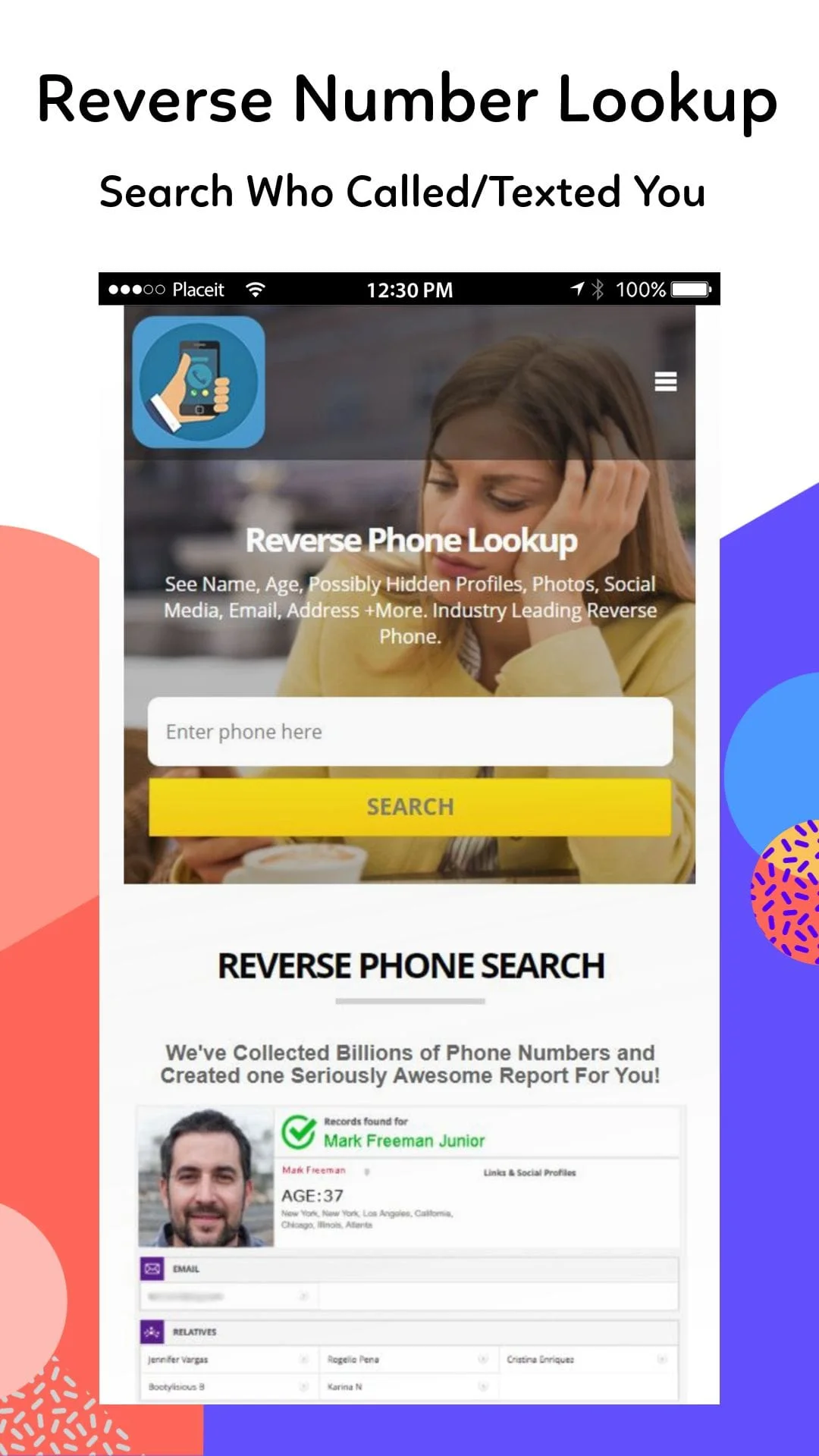 Reverse Number Lookup app Screenshot 4