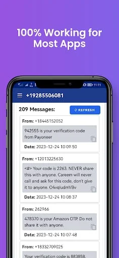 USA Phone Numbers, Receive SMS Screenshot 3
