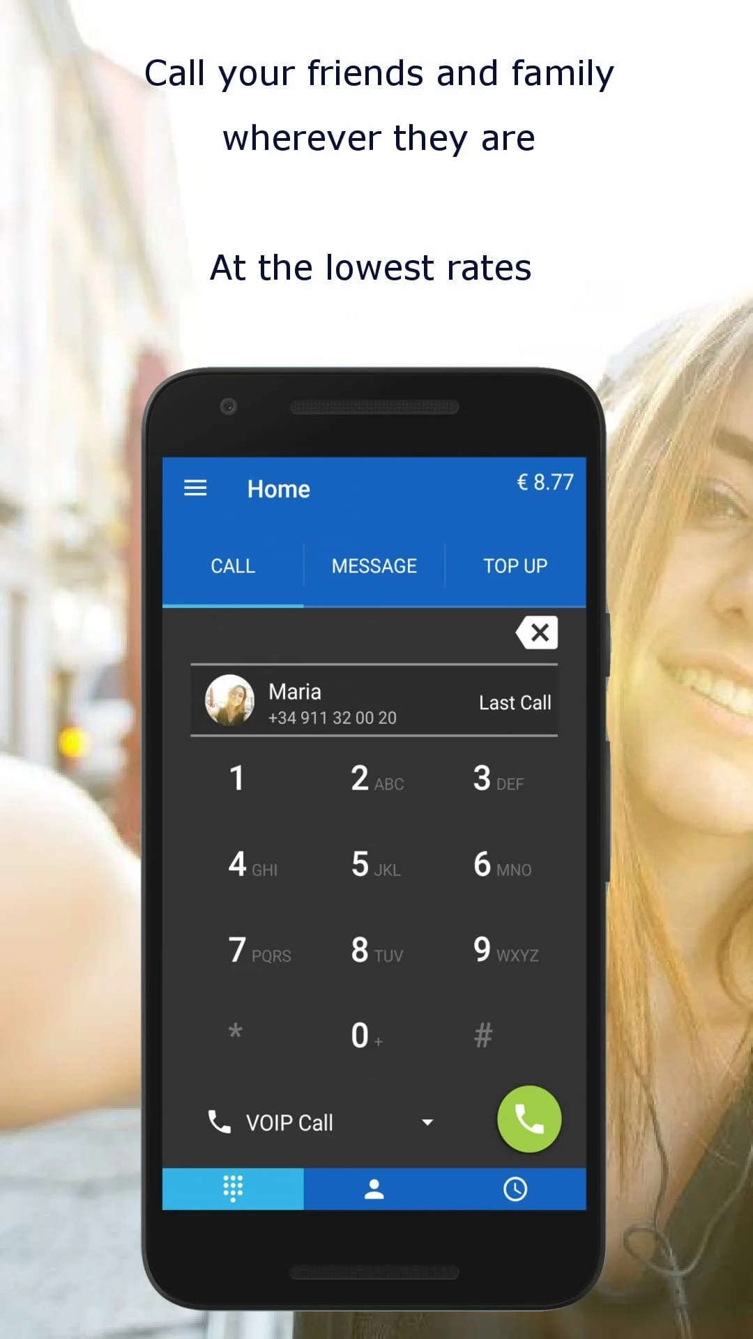 MobileVOIP international calls Screenshot 1