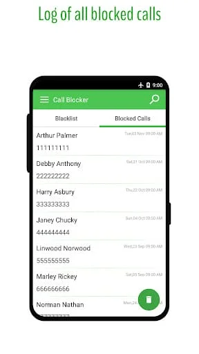 Phone Call Blocker - Blacklist Screenshot 4