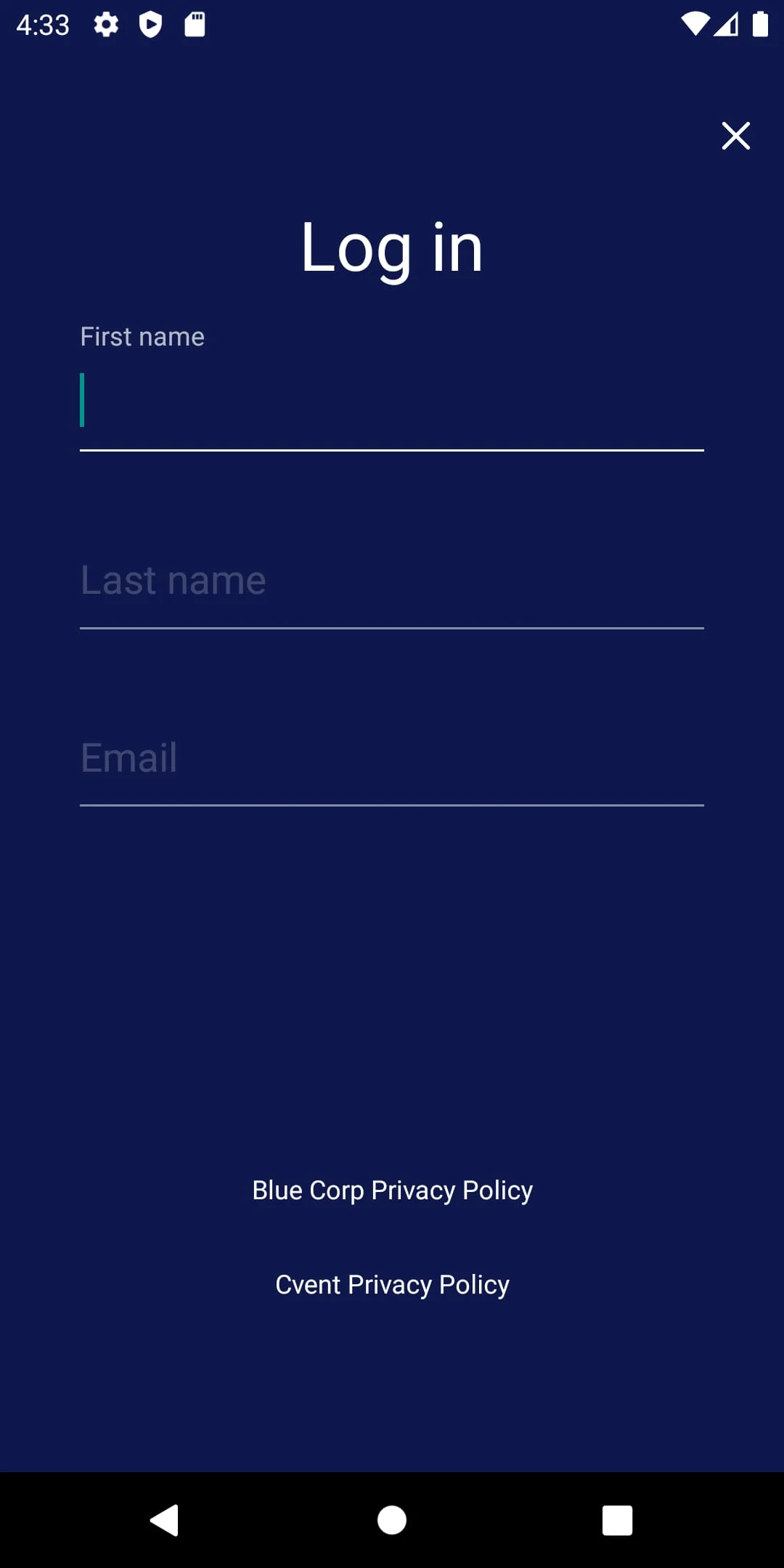 Cvent Events Screenshot 2