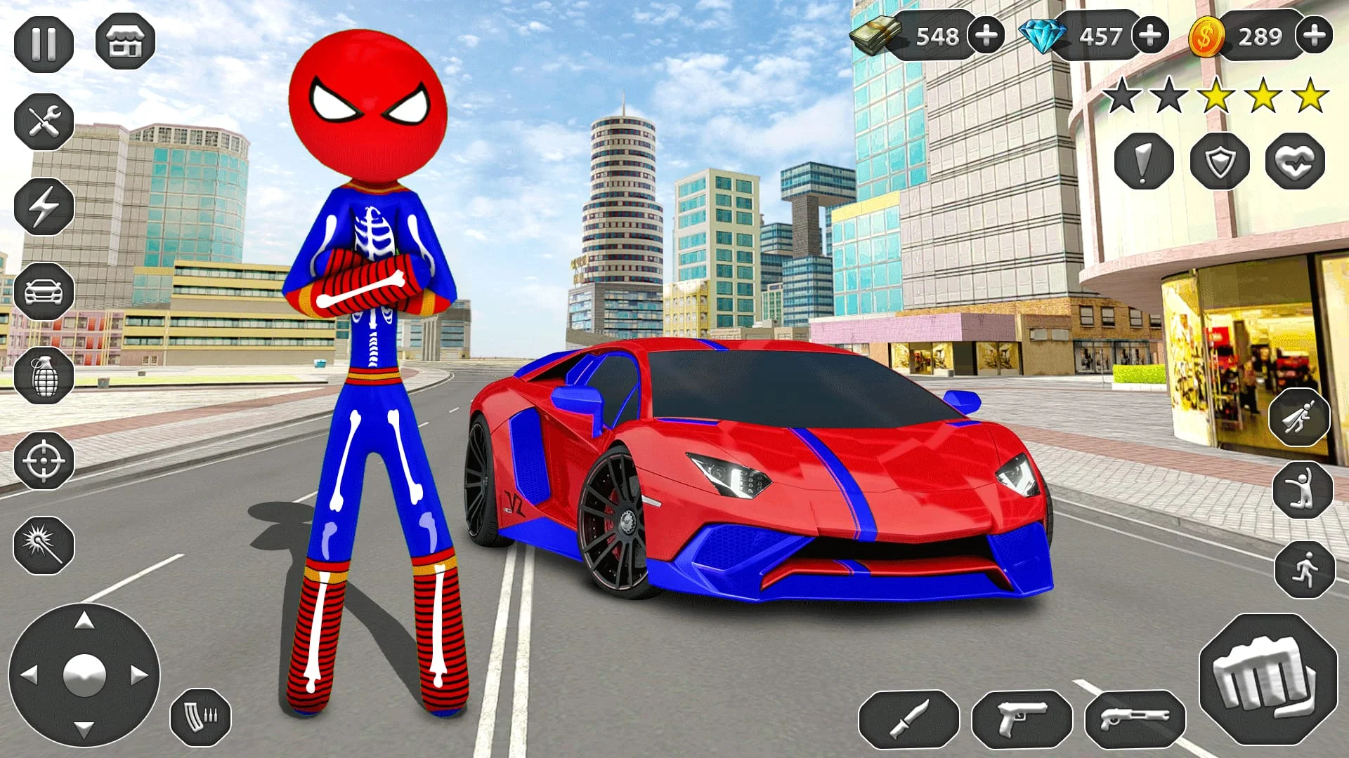 Stick Rope Hero Superhero Game Screenshot 4