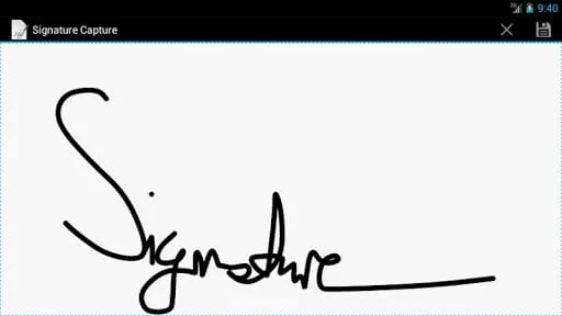 Signature Capture Screenshot 2