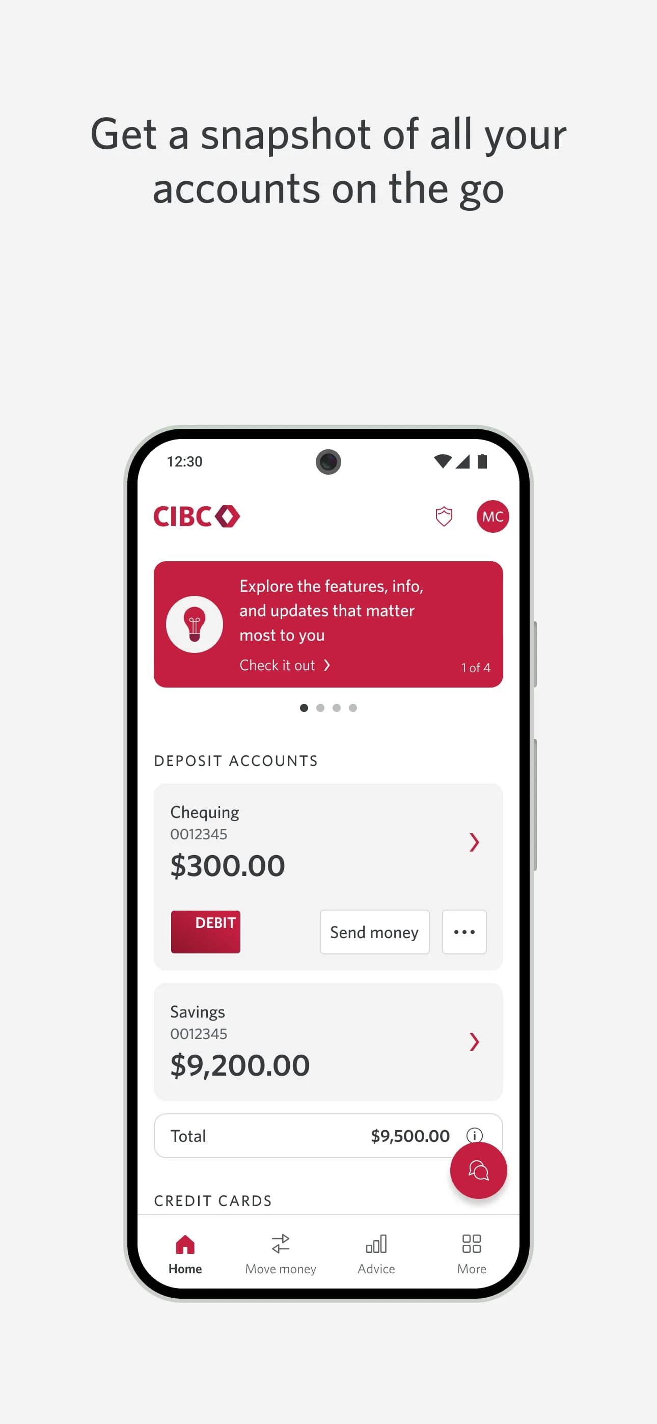 CIBC Mobile Banking® Screenshot 1
