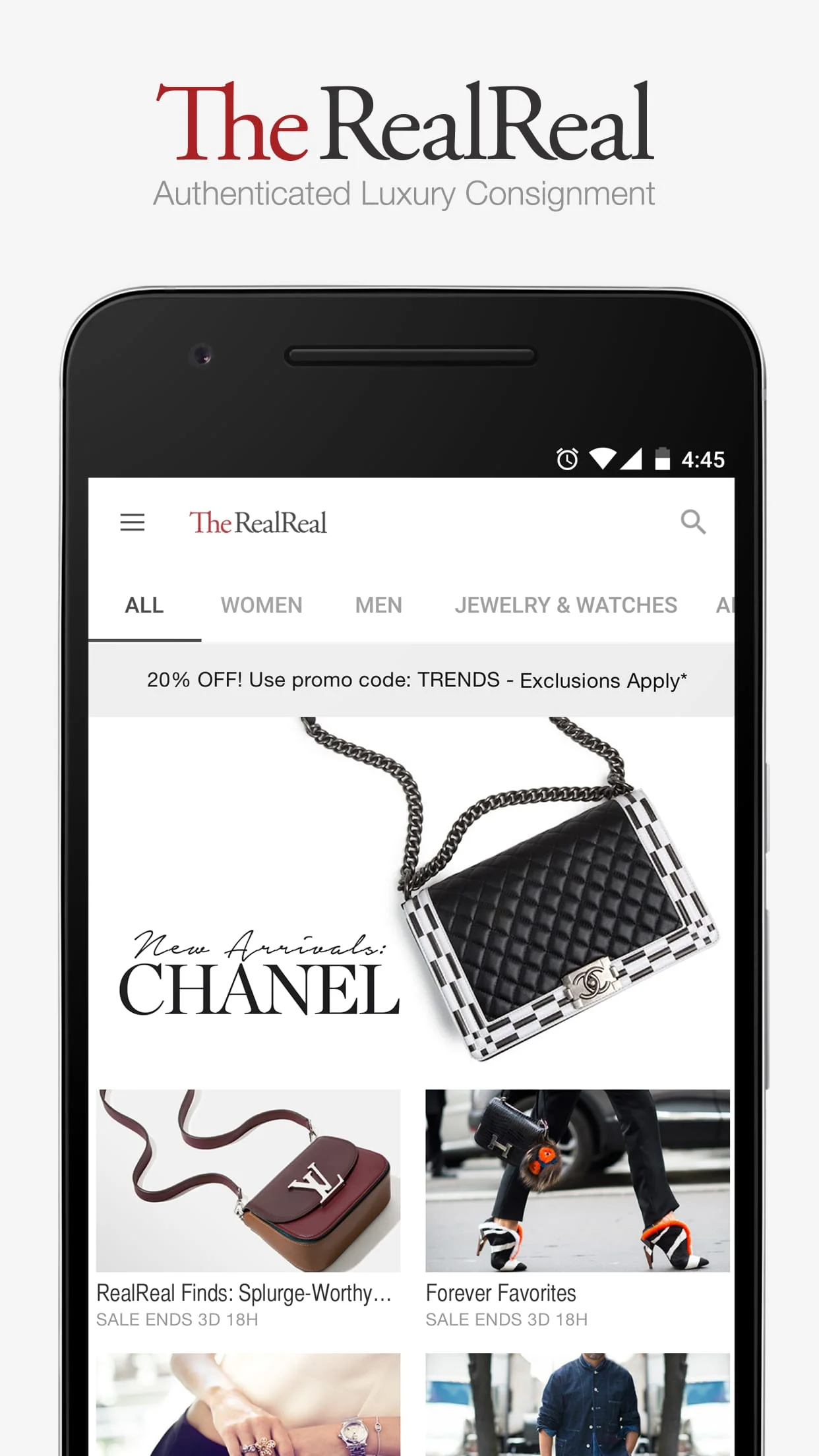 The RealReal - Buy+Sell Luxury Screenshot 1