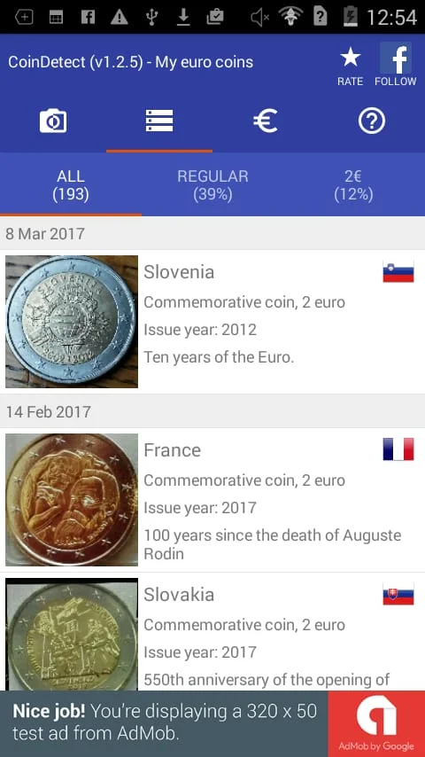 CoinDetect for euro collectors Screenshot 2
