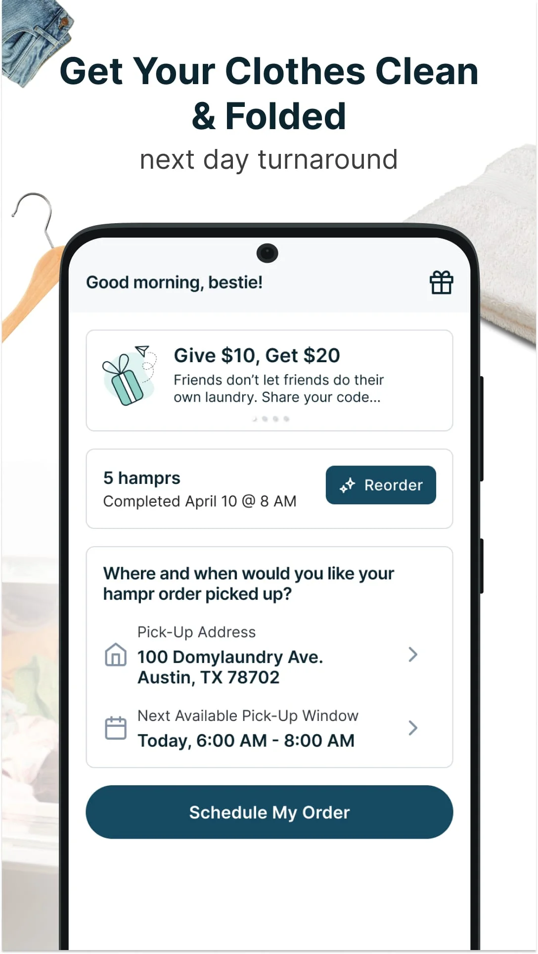 hampr: Laundry Service App Screenshot 2