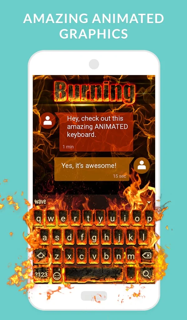 Wave Animated Keyboard Emoji Screenshot 2