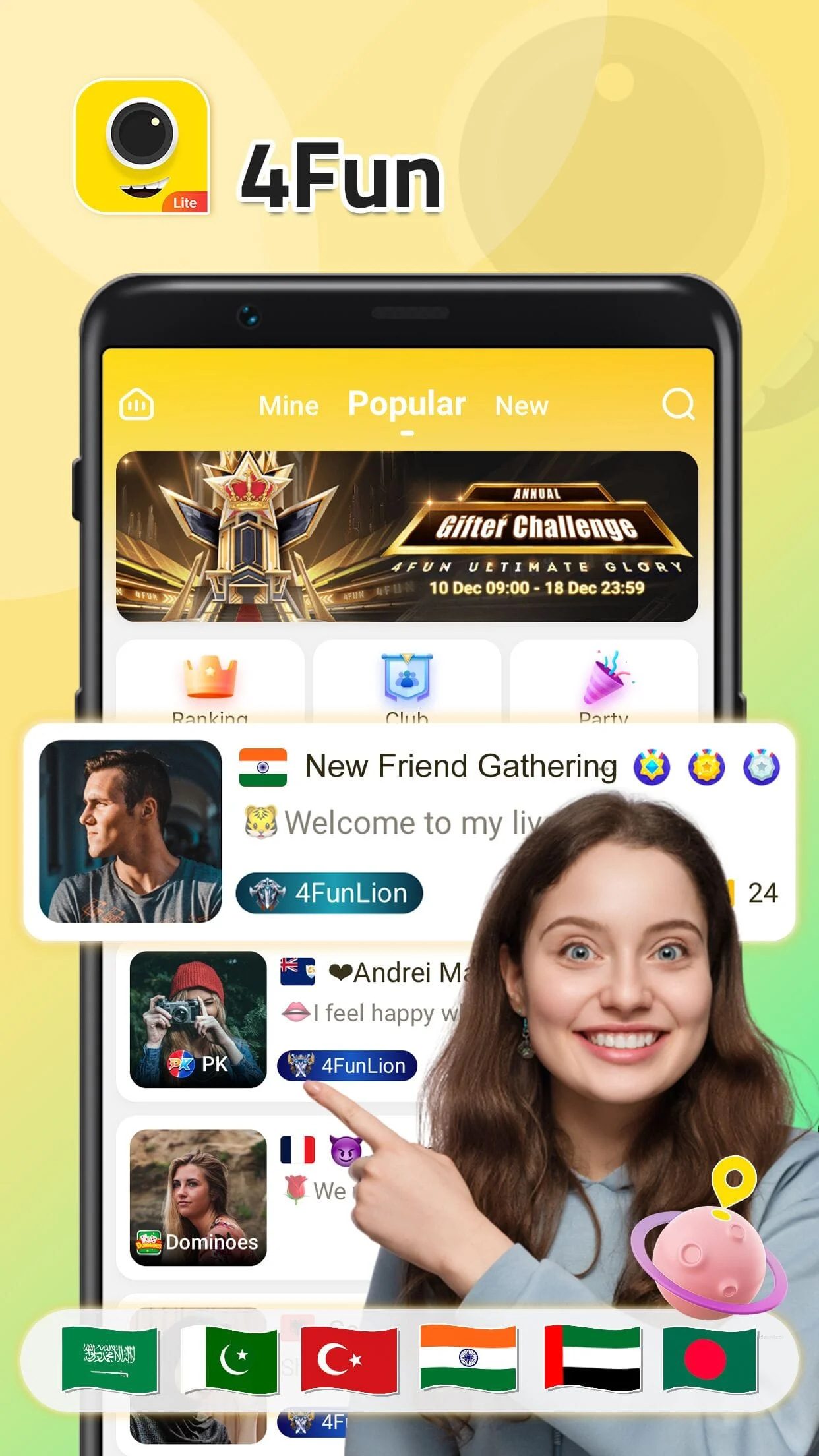 4Fun lite - Group Voice Chat Screenshot 1