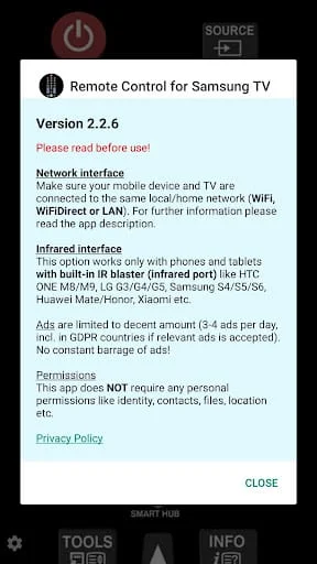 TV (Samsung) Remote Control Screenshot 2