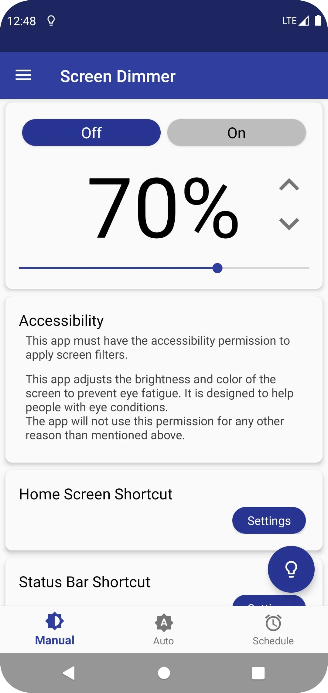 Auto Screen Dimmer Screenshot 1