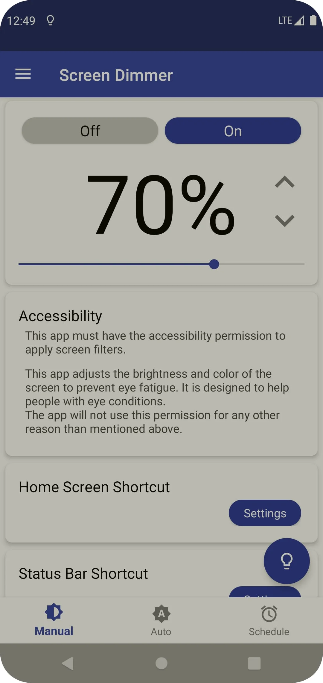 Auto Screen Dimmer Screenshot 2