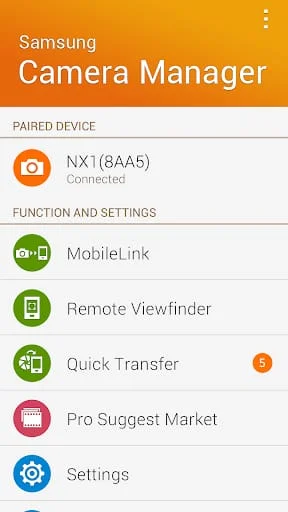 Samsung Camera Manager App Screenshot 2