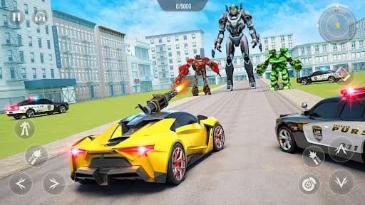 Flying Car Robot Shooting Game Screenshot 1