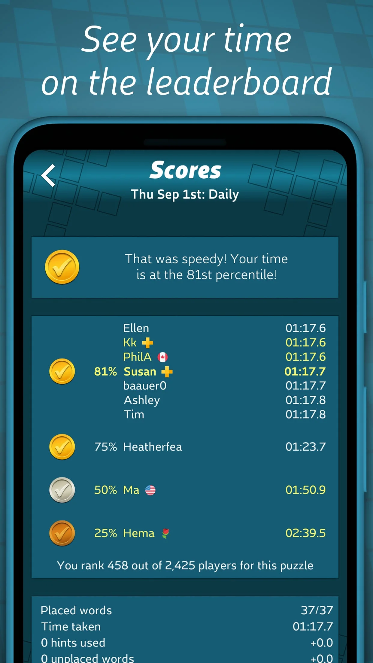 Astraware Kriss Kross Screenshot 3