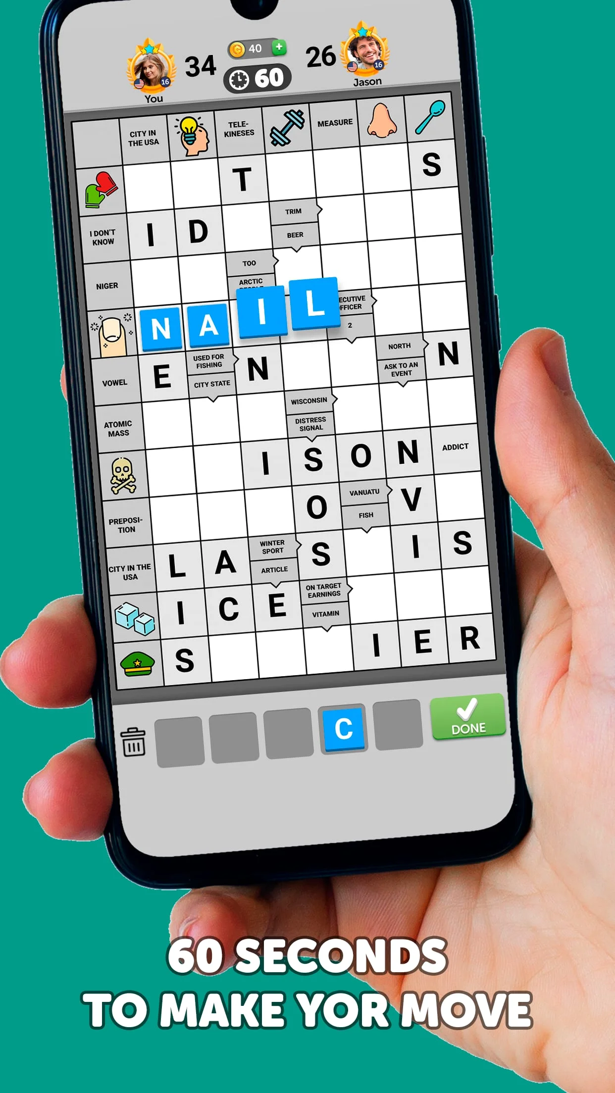 Wordgrams - Crossword & Puzzle Screenshot 1