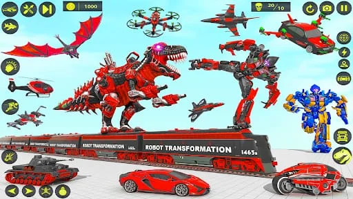 Dino Robot Car Transform Games Screenshot 2